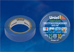 UIT-135P 10/15/01 BLU Изоляционная лента Uniel 10м, 15мм, 0,135мм, 1шт, цвет Синий 04511 - фото 72993