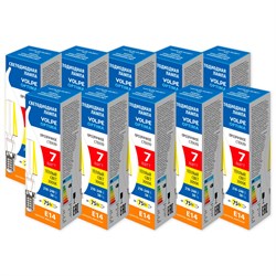 LED-CW35-7W/3000K/E14/CL/SLF SET10 Лампа светодиодная. Форма "свеча на ветру", прозрачная. Серия Optima Филамент. Теплый белый свет (3000К). Упаковка 10 штук. ТМ Volpe UL-00013883 - фото 73143