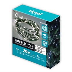 ULD-S2000-200/DGA WH IP20 DEW Гирлянда светодиодная "Роса", 20м. 200 светодиодов. Белый свет. Провод зеленый. ТМ Uniel UL-00014171 - фото 73296