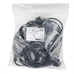 UDL-K121 10/E27/5M 5C IP65 BLACK BELT-LIGHT Гирлянда Белт-лайт, 5 м + 1,5м сетевой шнур. 10 патронов E27, шаг 50см. 5 заглушек. Чёрная. TM Uniel. UL-00007150 - фото 73461