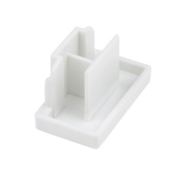 UFB-Q123 C21 WHITE 1 POLYBAG Заглушка торцевая типа R. Белая. ТМ Volpe UL-00007384 - фото 73489
