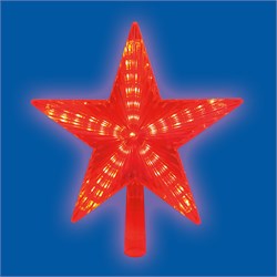 ULD-H2121-031/STA RED STAR-3 Украшение светодиодное для ёлки «Звезда-3», 21 см. 31 светодиод. Красный свет. Прозрачный провод. TM Uniel UL-00008704 - фото 73512