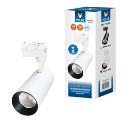 ULB-Q277 20W/4000К WHITE Светильник-прожектор светодиодный трековый. 1550 Лм. Белый свет (4000К). Корпус белый. ТМ Volpe UL-00008048 - фото 73519