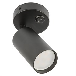 DLC-S620 GU10/B BLACK Светильник декоративный накладной, серия Sotto. Без лампы, цоколь GU10. Выкл. на корпусе. Металл. Черный. TM Fametto UL-00009792 - фото 73593