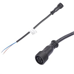UCX-LD2/L52-0.25M DC24V BLACK Провод 25 см для подключения прожекторов линейных 24V серии L52, L53 к блоку питания. Разъем "мама". TM Uniel UL-00009342 - фото 73606