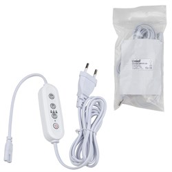 UST-E32 WHITE 2M Таймер с вилкой и разъемом L,N для фито светильника, 220В. 150Вт. Провод 2 метра. ТМ Uniel UL-00006492 - фото 73798