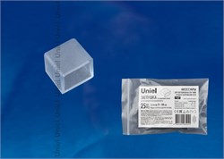 UCW-K10 CLEAR 025 POLYBAG Изолирующий зажим (заглушка) для светодиодной ленты 220В, 10x7мм, цвет прозрачный, 25 штук в пакете. TM Uniel UL-00000870 - фото 74550