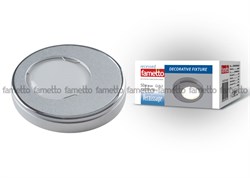DLS-V104 GU5.3 SAND SILVER+CHROME Светильник декоративный встраиваемый ТМ "Fametto", серия "Vernissage". Без лампы, цоколь GU5.3. Металл, цвет матовое серебро. Отделка кольцо, цвет хром. Литой. 10736 - фото 74755