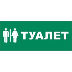 UFS-ULR-E50 ТУАЛЕТ Наклейка самоклеющаяся на светильник, 338х138мм. Цвет зеленый. ТМ Uniel UL-00013551 - фото 81087