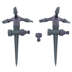 UGW-S10 R3/K GREY/OLIVE SET02 Распылитель садовый вращающийся, 3х лепестковый, с последовательным соединением. Цвет серый/оливковый. Набор из 2 шт. TM ФитоЛето UL-00013741 - фото 81254