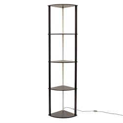 ULM-C810 10W/2700K BLACK Торшер напольный светодиодный угловой, 10W, с полками. Механический выключатель. Черный. ТМ Uniel UL-00014036 - фото 98240