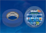 UIT-135P 20/19/01 BLU Изоляционная лента Uniel 20м, 19мм, 0,135мм, 1шт, цвет Синий 04477
