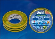 UIT-135P 20/19/01 YGR Изоляционная лента Uniel 20м, 19мм, 0,135мм, 1шт, цвет Желто-Зеленый 04483