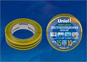 UIT-135P 10/15/01 YGR Изоляционная лента Uniel 10м, 15мм, 0,135мм, 1шт, цвет Желто-Зеленый 04516