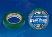 UIT-135P 10/15/01 GRN Изоляционная лента Uniel 10м, 15мм, 0,135мм, 1шт, цвет Зеленый 04512
