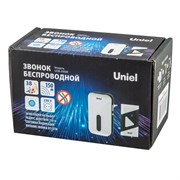 UDB-095W-R1T1-38S-BL/GL Звонок электронный, 220В. Радиус действия 150 м. Черный с золотистым. ТМ Uniel UL-00011370