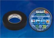 UIT-135P 20/15/01 BLK Изоляционная лента Uniel 20м, 15мм, 0,135мм, 1шт, цвет Черный 04484