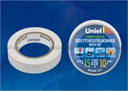 UIT-135P 10/15/01 WHT Изоляционная лента Uniel 10м, 15мм, 0,135мм, 1шт, цвет Белый 04514