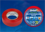 UIT-135P 20/19/01 RED Изоляционная лента Uniel 20м, 19мм, 0,135мм, 1шт, цвет Красный 04479