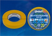 UIT-135P 20/15/01 YEL Изоляционная лента Uniel 20м, 15мм, 0,135мм, 1шт, цвет Желтый 04489