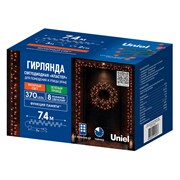 ULD-S0740-370/DGA/RC AM IP44 FIREWORK Гирлянда светодиодная "Фейерверк", 7,4м. 370 светодиодов. Янтарный свет. Пульт ДУ (в/к). Провод зеленый. ТМ Uniel UL-00014204