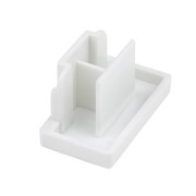 UFB-Q123 C21 WHITE 1 POLYBAG Заглушка торцевая типа R. Белая. ТМ Volpe UL-00007384