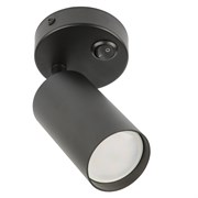 DLC-S620 GU10/B BLACK Светильник декоративный накладной, серия Sotto. Без лампы, цоколь GU10. Выкл. на корпусе. Металл. Черный. TM Fametto UL-00009792