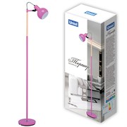 UML-T702 E14 PINK Торшер напольный под лампу Е14, 60W, с регулировкой наклона. Механический выключатель. Розовый. ТМ Uniel UL-00010184