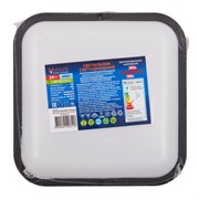 ULW-Q229 24W/4000K IP65 BLACK Светильник светодиодный влагозащищенный. Квадрат. Белый свет (4000K). 190×190×37мм. Корпус черный. ТМ Volpe UL-00013195