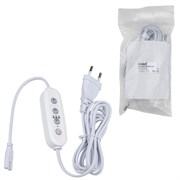 UST-E32 WHITE 2M Таймер с вилкой и разъемом L,N для фито светильника, 220В. 150Вт. Провод 2 метра. ТМ Uniel UL-00006492