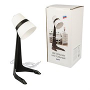 ULO-K22 D/E14/A BLACK/WHITE Светильник настольный, 40W. Цоколь E14. Механический выключатель. Черный с белым. ТМ Uniel UL-00009541