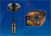 DLC-V-S21K/E27 TS/1,5M/BL DARK COPPER Патрон декоративный «Vintage», с проводом, креплением, поворотным выключателем. Материал медь. Цвет темная медь. ТМ Uniel. UL-00000529