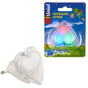 DTL-308-Сердечко/RGB/3LED/0,5W Светильник-ночник. Без выключателя. Блистер 10321
