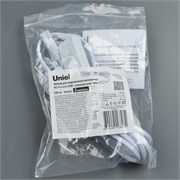 UCX-PT2/L10-300/B WHITE 1 STICKER Провод для подключения светильника ULI-P* к сети 220В. 300 см, 2 контакта, с кнопкой включения. Белый. ТМ Uniel UL-00009802