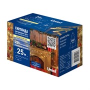 ULD-S2500-225/STK WARM WHITE IP20 Гирлянда светодиодная, 25м. Соединяемая. 225 светодиодов. Теплый белый свет. Провод прозрачный. ТМ Uniel UL-00010893