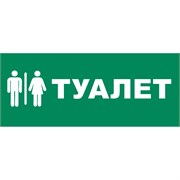 UFS-ULR-E50 ТУАЛЕТ Наклейка самоклеющаяся на светильник, 338х138мм. Цвет зеленый. ТМ Uniel UL-00013551