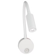 ULT-F21-3W/3000K IP20 WHITE Светильник светодиодный настенный гибкий для интерьерного освещения. 85-265В. Теплый белый свет (3000К). Белый. TM Uniel UL-00013800