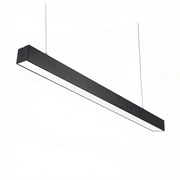 ULO-K10D 25W/3000K/L100 IP40 BLACK Светильник линейный светодиодный подвесной. Теплый белый свет (3000K). 2800Лм. Алюминий. Цвет черный. TM Uniel UL-00014672
