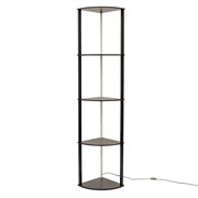 ULM-C810 10W/2700K BLACK Торшер напольный светодиодный угловой, 10W, с полками. Механический выключатель. Черный. ТМ Uniel UL-00014036