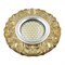 DLS-L136 GU5.3 GLASSY/YELLOW Светильник декоративный встраиваемый, серия Luciole. Без лампы, цоколь GU5.3. Доп. светодиодная подсветка 3Вт.Стекло. Зеркальный/светло-желтый. ТМ Fametto UL-00003863 - фото 74285