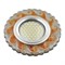 DLS-L139 GU5.3 GLASSY/TEA Светильник декоративный встраиваемый, серия Luciole. Без лампы, GU5.3. Доп. светодиодная подсветка 3Вт. Стекло. Зеркальный/прозрачный+светло-коричневый. ТМ Fametto UL-00003873 - фото 75100