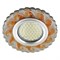 DLS-L139 GU5.3 GLASSY/TEA Светильник декоративный встраиваемый, серия Luciole. Без лампы, GU5.3. Доп. светодиодная подсветка 3Вт. Стекло. Зеркальный/прозрачный+светло-коричневый. ТМ Fametto UL-00003873 - фото 75104