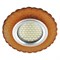 DLS-L140 GU5.3 GLASSY/GOLD Светильник декоративный встраиваемый, серия Luciole. Без лампы, цоколь GU5.3. Доп. светодиодная подсветка 3Вт. Стекло. Зеркальный/светло-желтый. ТМ Fametto UL-00003875 - фото 75111