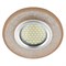 DLS-L142 GU5.3 GLASSY/LIGHT TEA Светильник декоративный встраиваемый, серия Luciole. Без лампы, цоколь GU5.3. Доп. светодиодная подсветка 3Вт. Стекло. Зеркальный/светло-коричневый. ТМ Fametto UL-00003881 - фото 75132