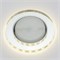 DLS-L159 GX53 CHROME/GLASSY Светильник декоративный встраиваемый, серия Luciole. Без лампы, цоколь GX53. Доп. светодиодная подсветка 4Вт. Металл/стекло. Хром/зеркальный. ТМ Fametto UL-00005324 - фото 75252