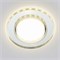 DLS-L159 GX53 CHROME/GLASSY Светильник декоративный встраиваемый, серия Luciole. Без лампы, цоколь GX53. Доп. светодиодная подсветка 4Вт. Металл/стекло. Хром/зеркальный. ТМ Fametto UL-00005324 - фото 75253
