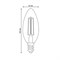 LED-C35-6W/3000K/E14/FR/DIM/SLF Лампа светодиодная диммируемая. Форма "свеча", матовая. Теплый белый свет (3000K). ТМ Volpe UL-00009245 - фото 76388