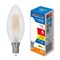 LED-C35-6W/3000K/E14/FR/DIM/SLF Лампа светодиодная диммируемая. Форма "свеча", матовая. Теплый белый свет (3000K). ТМ Volpe UL-00009245 - фото 76389