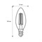 LED-C35-6W/NW/E14/CL GLA01TR Лампа светодиодная. Форма "свеча", прозрачная. Серия Air. Белый свет (4000K). Картон. ТМ Uniel UL-00002198 - фото 76431