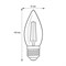 LED-C35-9W/4000K/E27/CL/DIM GLA01TR Лампа светодиодная диммируемая. Форма "свеча", прозрачная. Серия Air. Белый свет (4000K). Картон. ТМ Uniel. UL-00005188 - фото 76492